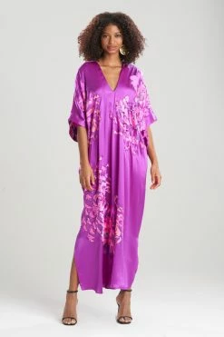 Couture Sumida Embroidered Cocoon Silk Caftan
