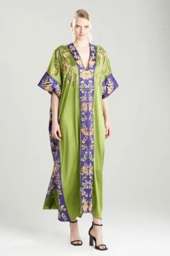 Couture Yasugi Embroidered Silk Caftan