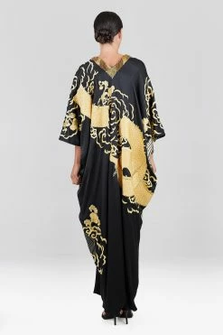 Couture Embroidered Dragon Caftan -Natori Sales Shop D50050 2 81971.1602623759