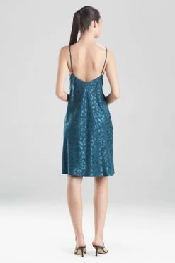 Decadence V-Neck Chemise -Natori Sales Shop Decadence V Neck Chemise Ocean Teal by Natori 2 35624.1629224682