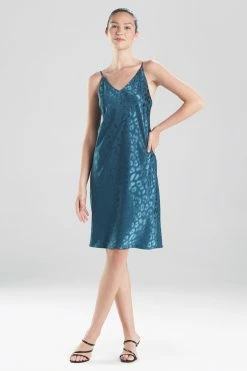 Decadence V-Neck Chemise -Natori Sales Shop Decadence V Neck Chemise Ocean Teal by Natori 38230.1631132752