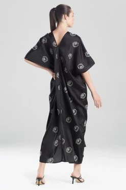 Dragon Crest Caftan -Natori Sales Shop Dragon Crest Caftan Black Bone Combo by Natori 2 93141.1632258580
