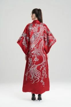 Dragon Embroidery Silk Robe -Natori Sales Shop Dragon Embroidery Silk Robe Imperial Red by JN 3 58449.1641498567