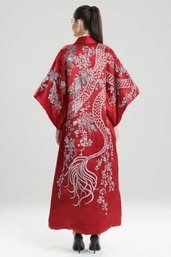 Dragon Embroidery Silk Robe -Natori Sales Shop Dragon Embroidery Silk Robe Imperial Red by JN 3 79126.1641498565