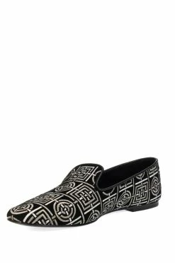 Edda Suede Infinity Embroidered Loafer