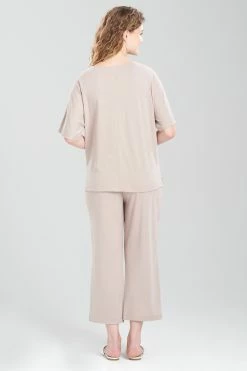 Ease Short Sleeve Top -Natori Sales Shop Ease Short Sleeve Top Sandstone by N Natori 2 72065.1675356976