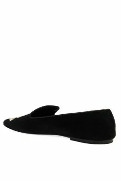 Edda Suede Embroidered Loafer -Natori Sales Shop Edda Suede Embroidered Loafer Black by Natori 3 75845.1662041629