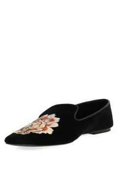 Edda Suede Embroidered Loafer