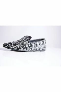 Edda Suede Infinity Embroidered Loafer -Natori Sales Shop Edda Suede Infinity Embroidered Loafer Black by Natori 44224.1662040832