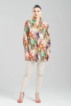 El Nido Cotton Poplin Oversized Pleated Top