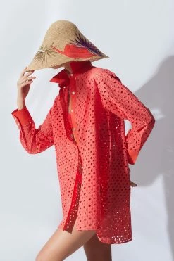 El Nido Embroidered Raffia Hat 17 El Nido Embroidered Raffia Hat -Natori Sales Shop El Nido Embroidered Raffia Hat Natural by Natori 53385.1678464319