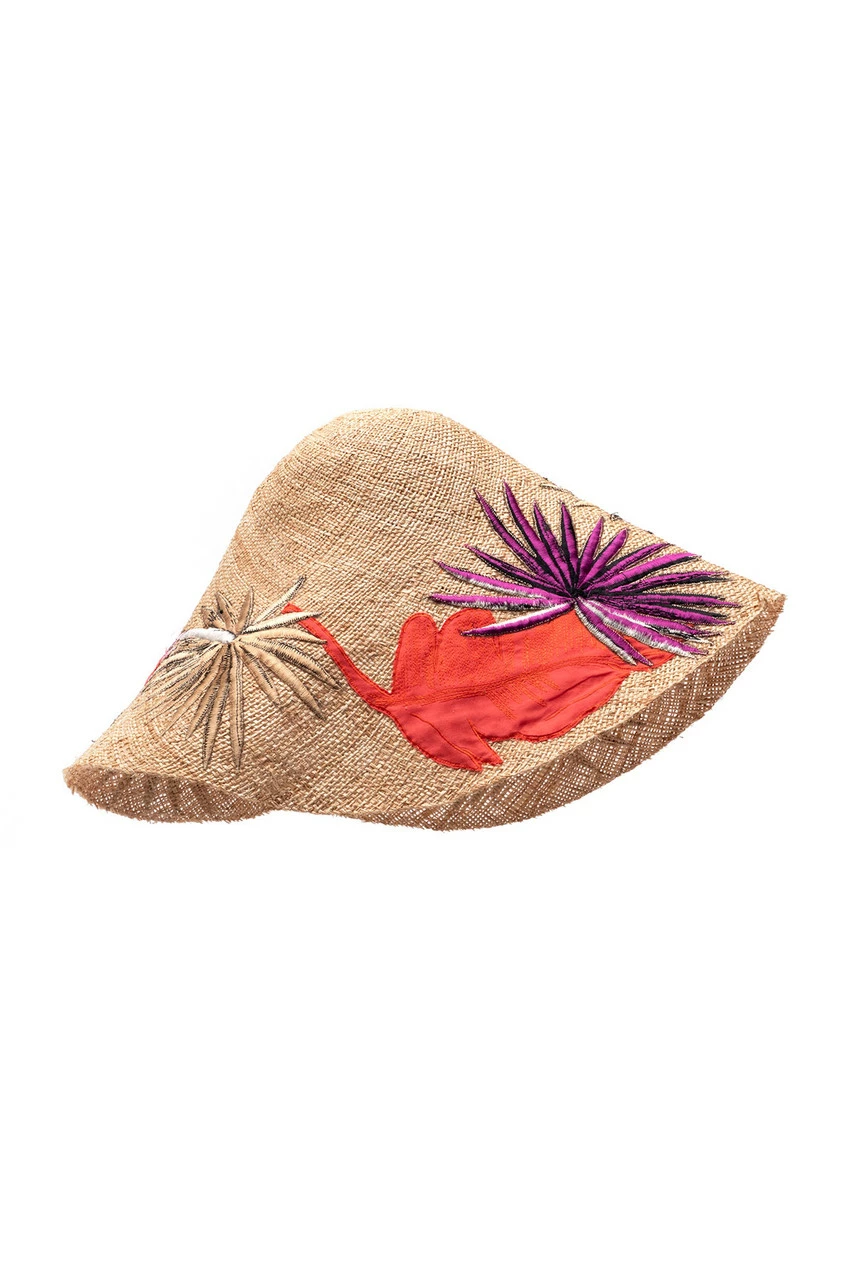 El Nido Embroidered Raffia Hat 1 El Nido Embroidered Raffia Hat