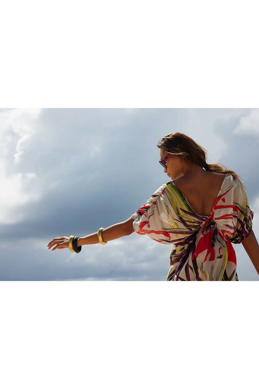 El Nido Obi Silk Beaded Kimono Dress 4 El Nido Obi Silk Beaded Kimono Dress - Image 4