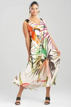 El Nido Obi Silk Midi Dress -Natori Sales Shop El Nido Obi Silk Midi Dress White Sand by Natori 2 11415.1680814889