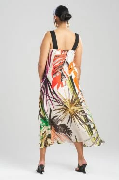 El Nido Obi Silk Midi Dress -Natori Sales Shop El Nido Obi Silk Midi Dress White Sand by Natori 4 78601.1680814867