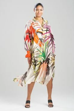 El Nido Obi Silk Shirtdress -Natori Sales Shop El Nido Obi Silk Shirtdress White Sand by Natori 2 68920.1680814696