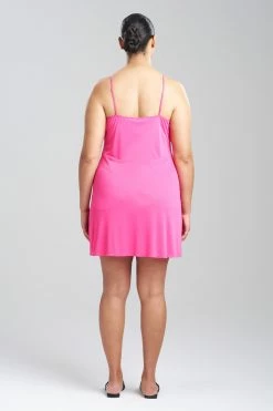 Enchant Lace Applique Chemise -Natori Sales Shop Enchant Lace Applique Chemise Fiesta Pink by Natori 2 94285.1689784319