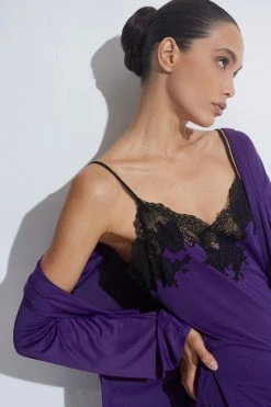 Enchant Lace Slit Gown -Natori Sales Shop Enchant Lace Slit Gown Amethyst by Natori 51287.1663605651