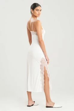 Enchant Lace Slit Gown -Natori Sales Shop Enchant Lace Slit Gown Ivory Shell Pink by Natori 2 14447.1643217772