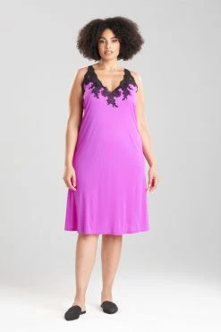 Enchant V-Neck Slip -Natori Sales Shop Enchant V Neck Slip Magenta Purple by JN 97324.1660579221