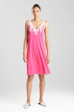 Enchant V-Neck Slip -Natori Sales Shop Enchant V Neck Slip Pink Sapphire by Natori retouched 74609.1671056045