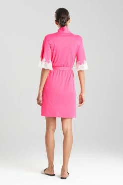 Enchant Wrap With Lace -Natori Sales Shop Enchant Wrap With Lace Pink Sapphire by Natori 2 66182.1671054209