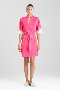 Enchant Wrap With Lace -Natori Sales Shop Enchant Wrap With Lace Pink Sapphire by Natori 79279.1671054190