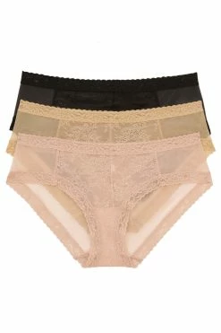 Escape Girl Brief 3 Pack 28 Escape Girl Brief 3 Pack -Natori Sales Shop Escape Girl Brief 3 Pack Black Cafe Rose Beige by Natori 89858.1692967772