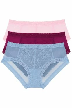 Escape Girl Brief 3 Pack 43 Escape Girl Brief 3 Pack -Natori Sales Shop Escape Girl Brief 3 Pack Ribbon Pink Bright Berry Paradise by Natori 86754.1652271196