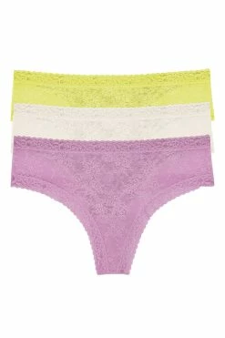Escape Thong 3 Pack -Natori Sales Shop Escape Thong 3 Pack Lemon Lime Fondant Violette by Natori 35439.1692967730
