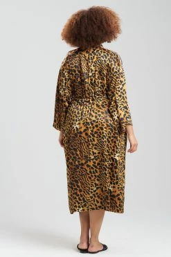 Exotic Animal Robe -Natori Sales Shop Exotic Animal Robe Natural Black by N Natori 4 65026.1675439429