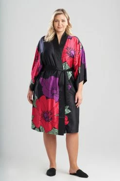 Exotica Robe 6 Exotica Robe -Natori Sales Shop Exotica Robe Black Multi by Natori 3 60664.1657830111