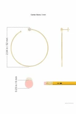 Indochine 14k Giant Diamond Side-Facing Open Hoop Earrings 9 Indochine 14k Giant Diamond Side-Facing Open Hoop Earrings -Natori Sales Shop FJE0170D YG 4 52834.1580758636