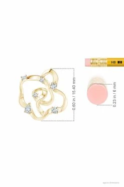 Sakura 14k Scattered Diamond Stud Earrings -Natori Sales Shop FJE0187D YG 5 87037.1600722272