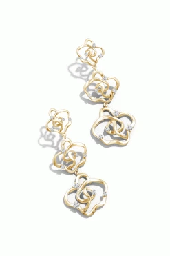 Sakura 14k Tapered Diamond Dangle Earrings