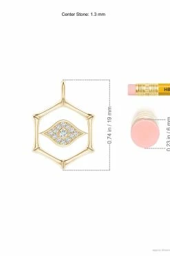 Indochine Spirit 14k Evil Eye Bamboo Hexagon Frame Diamond Necklace 9 Indochine Spirit 14k Evil Eye Bamboo Hexagon Frame Diamond Necklace -Natori Sales Shop FJP0161D YG 4 11232.1613093297
