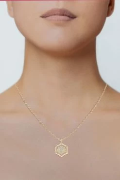 Indochine Spirit 14k Bamboo Frame Lotus Diamond Pendant Necklace 10 Indochine Spirit 14k Bamboo Frame Lotus Diamond Pendant Necklace -Natori Sales Shop FJP0162D YG 5 67350.1613076587