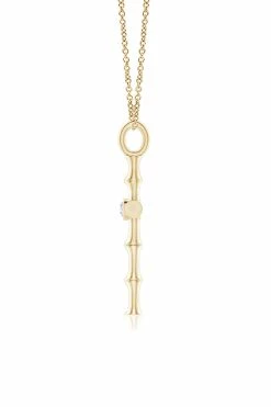 Indochine Spirit 14k Bamboo Cross Diamond Pendant Necklace 9 Indochine Spirit 14k Bamboo Cross Diamond Pendant Necklace -Natori Sales Shop FJP0169D YG 3 05602.1613094612
