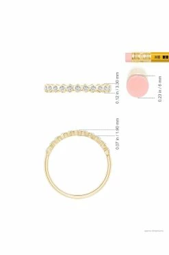 Indochine 14k Hexagon 11-Diamond Stacking Ring -Natori Sales Shop FJR0119D YG 6 75930.1580756560