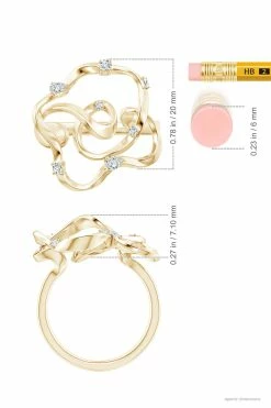 Sakura 14k Scattered Diamond Ring -Natori Sales Shop FJR0130D YG 6 17035.1600722169