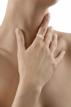 Indochine 14k Hexagon Diamond Pave Halo Bamboo Ring 12 Indochine 14k Hexagon Diamond Pave Halo Bamboo Ring -Natori Sales Shop FJR0147D YG 5 73676.1613140062