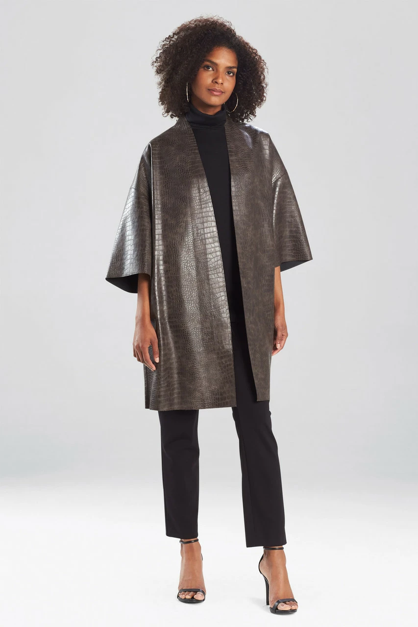 Faux Croco Kimono Long Topper 1 Faux Croco Kimono Long Topper