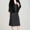 Faux Fur Shawl Coat