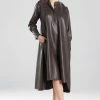Faux Lambskin Shirtdress