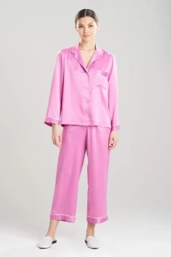 Feather Satin Essentials PJ -Natori Sales Shop Feather Satin Essentials PJ Violet Quartz by Natori 08779.1660762346