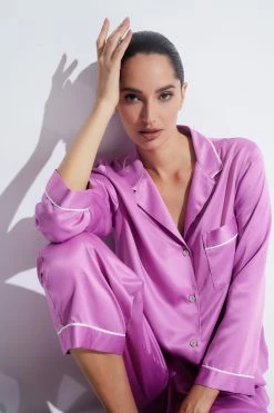 Feather Satin Essentials PJ -Natori Sales Shop Feather Satin Essentials PJ Violet Quartz by Natori 42443.1663602007