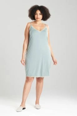Feathers Essentials Chemise 74 Feathers Essentials Chemise -Natori Sales Shop Feathers Essentials Chemise Eucalyptus Green by Natori 3 33261.1668113334