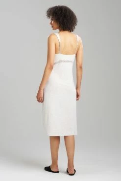 Feathers Essentials Lenzing™ Ecovero™ Viscose Lace Applique Gown -Natori Sales Shop Feathers Essentials Ecovero Viscose Lace Applique Gown Heather Pebblestone by Natori 59892.1692199318