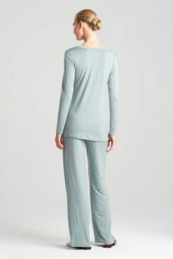 Feathers Essentials PJ -Natori Sales Shop Feathers Essentials PJ Eucalyptus Green by Natori 2 02261.1655740438
