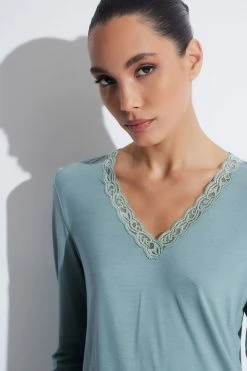 Feathers Essentials PJ -Natori Sales Shop Feathers Essentials PJ Eucalyptus Green by Natori 2 51438.1666020646